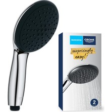 Delixa Start 110 El Duşu, 2 Akışlı (Yağmur & Jet), Smartswitch, 110MM Yuvarlak Duş Başlığı, Silikon Halka,