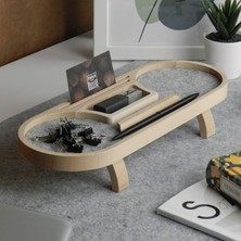 Delixa Fagus Wood Mini Round Masa Düzenleyici (Gri)