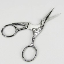 Delixa Parti Vitrini Leylek Şeklinde Gümüş Renk Söz ve Nişan Makası