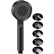 Delixa Nuem Tazyikli ve Yüksek Basınçlı Duş Başlığı (Siyah 1)