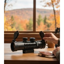 Özbience 3-9X26 Çift Işıklı Zoomlu Tüfek Dürbünü, Yüksek Performanslı Optik