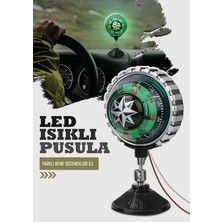 Özbience Nostaljik Pusula Vantuzlu Büyük Işıklı, Dekoratif ve Şık Tasarım