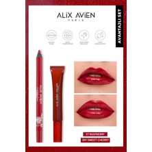 Alix Avien Uzun Süre Kalıcı Suya Dayanıklı Dudak Nemlendiricili Dolgunlaştırıcı Lipgloss ve Lipliner Seti 02