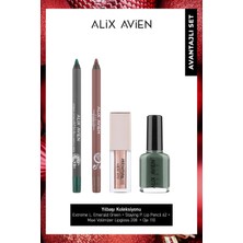 Alix Avien Uzun Süre Kalıcı Waterproof Dolgunlaştırıcı Etkili Parlak Yeşil Makyaj Seti - Yılbaşı Koleksiyonu