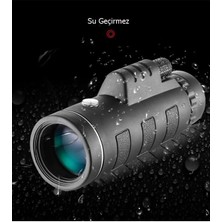 Özbience 40X60 Ultra Zoom Monoküler Teleskop, Pusula, Tripod ve Telefon Tutucu