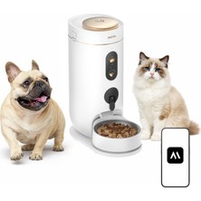 Mova Nutripal 10 Ultra Akıllı Evcil Hayvan Mama Kabı, 4L Kapasite, Paslanmaz Çelik, Takviye Gıda Haznesi