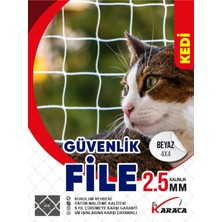 Kedi Balkon Güvenlik Filesi, 1.5x3 M, 2.5 mm Kalınlık, Dayanıklı ve Pratik