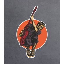 Sticker Usta Gitar Çalan Zombi Sticker - Araba Oto Motosiklet Cam Kask Sticker - 00039