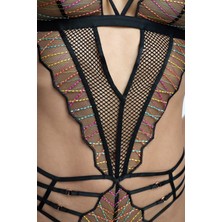 Penti Siyah Ader Bodysuit