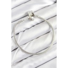 Ayder Timya Pirinç Charm Zirkon Taşlı Yonca Model Gümüş Renk Kadın Bileklik - TJ-BB7799 TG/Tmya1395 224831