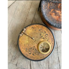 Özbience 1920 Retro Pirinç Güneş Saati ve Masa Pusulası, Şık ve Zarif Tasarım