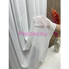 Perdecity Ipek Bambu Simli Tül Perde 1x2,5 Pile Kırışma Yapmaz Ütü Istemez Her Odaya Uygun