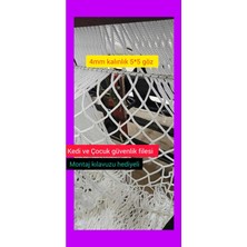 2.2x6 4mm Balkon Filesi Çocuk ve Kedi Güvenliği Seti Hediye