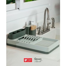 Online Home Market Bulaşık Kurutma Sepeti ve Düzenleyici, Su Tahliyeli Bölme, Modern Ve Pratik