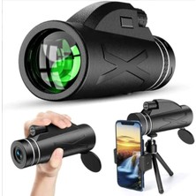 Özbience Yüksek Çözünürlüklü Tek Göz El Dürbünü, Telefon Tutucu ve Tripod ile 80X Zoom