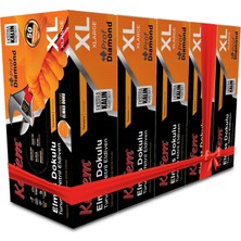 Kafem Prof Dia Ekstra Kalın Turuncu Nitril Eldiven Elmas Dokulu Xl 50 Adet x 5 Paket