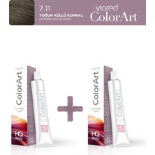 Viored ColorArt 2'li Tüp Boya 60 ml 7.11 Yoğun Küllü Kumral