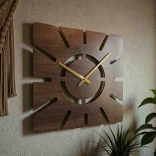 Kaktüs Jack "Datça" Ahşap Premium Dekoratif Duvar Saati(42 Cm)