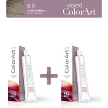 Viored ColorArt 2'li Tüp Boya 60 ml 8.0 Açık Kumral