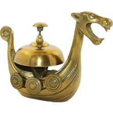 Özbience Şık Pirinç Resepsiyon Zili, 15X18 Cm, Dekoratif ve Dayanıklı