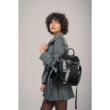 Kendim Fashion Cary Siyah Cilt Kol ve Sırt Çantası