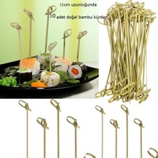 Pandoli Hawaian Ahşap Bambu Meyve Süsleme ve Kokteyl Kürdan Natürel Renk 10 Adet