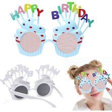Pandoli Happy Birthday Krema Gözlük Mavi Renk Çocuk Yetişkin Uyumlu 1 Adet Hawaretro
