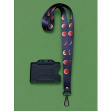 Staffy Ayın Evreleri Temalı Yaka Ipi ve Kartlık