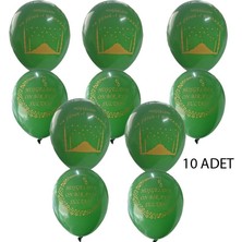 Pandoli Hoş Geldin Ya Şehr-I Ramazan 11 Ayın Sultanı Yazılı Latex Balon 10 Adet Yeşil Renk