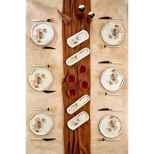 Erbaşlar Gold Lüx Seramik Dilek Ağacı 14 Parça Kahvaltı Takımı, Seti