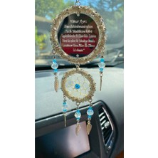 Özbience Mavi Top Kristal Metal Yapraklı Araç ve Yat Süsü, Şık Hediye