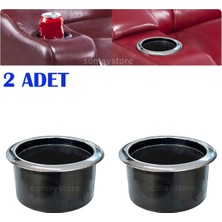 Özbience Çiftli Kromaj Gömme Bardaklık 79X70MM, Şık ve Dayanıklı Tasarım