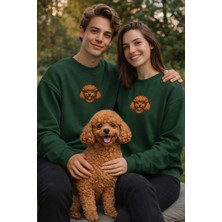 Muhtar Store Toy Poodle Köpek Desenli Sevgili Sweatshirt – Unisex Çift Kombini