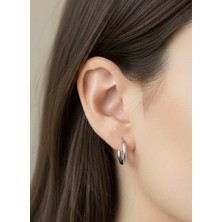 Nurora Gümüş Çelik Küçük Boy Halka Küpe