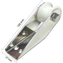 Özbience Paslanmaz Tekne Burun Baş Makarası 27X100MM, 10MM Halat Takılabilir