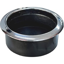 Özbience Şık Siyah Kromaj Bardaklık Gömme 70X36MM, Modern Dekorasyon Parçası