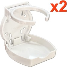 Özbience Çiftli Beyaz Tekne Katlanır Bardaklık Oval Tasarım 66MM