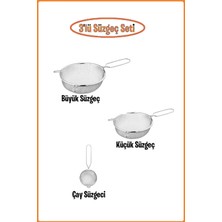 PremiumPort Pratik Çay ve Mutfak Süzgeç Seti – 3 Parça, Dayanıklı ve Şık Tasarım