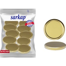 PremiumPort 10 Adet Gold Kavanoz Kapağı, 82 Mm, Hijyenik ve Paketli Set