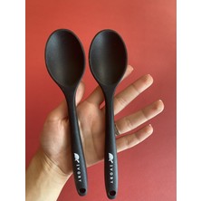 PremiumPort Sert Uçlu, Isıya Dayanıklı, Yanmaz, Yapışmaz Silikon Derin Kaşık 20 cm (2 Adet)