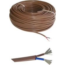 Star 20 Metre Yassı 2x1,5mm Marin Kablo Kahverengi Kalaylı Kablo