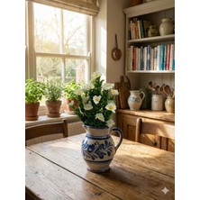 Siyah Lale Mini Papatya Daisy Beyaz White Yapay Çiçek 1 Demet 36CM