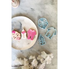 PremiumPort 3'lü Mavi Bebek Tulum ve Biberon Şekillendirici Seti