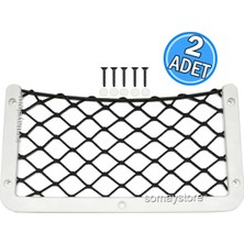 Özbience 2'li Beyaz Tekne Eşya Filesi 32X17CM, Pratik ve Şık Organize Çözüm