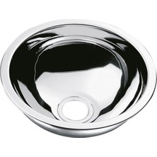 Özbience Krom Yuvarlak Evye, 330MM Çap ve 130MM Derinlik, Şık ve Dayanıklı Tasarım