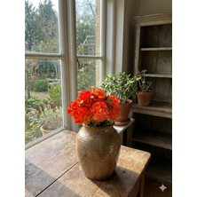 Siyah Lale Kasımpatı, Chrysanthemum, Turuncu Veya Mandalina Renk Yapay Çiçek 1 Demet 30CM