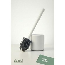 Varbifırsat Silikon Uçlu Beyaz Klozet Fırçası Kolay Temizlik ve Hijyenik Özelliklerle