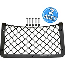 Özbience Çift Siyah Tekne Eşya Filesi 32X17CM, Pratik ve Şık Saklama Çözümü