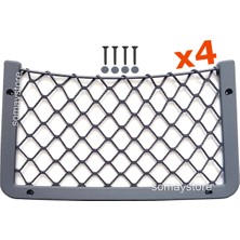 Özbience Büyük Gri Tekne Eşya Taşıma File Seti 4 Adet 35X20CM