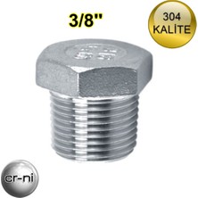 Özbience Paslanmaz Çelik Kör Tapa Dış Dişli Krom 3/8'' (2 Adet)
